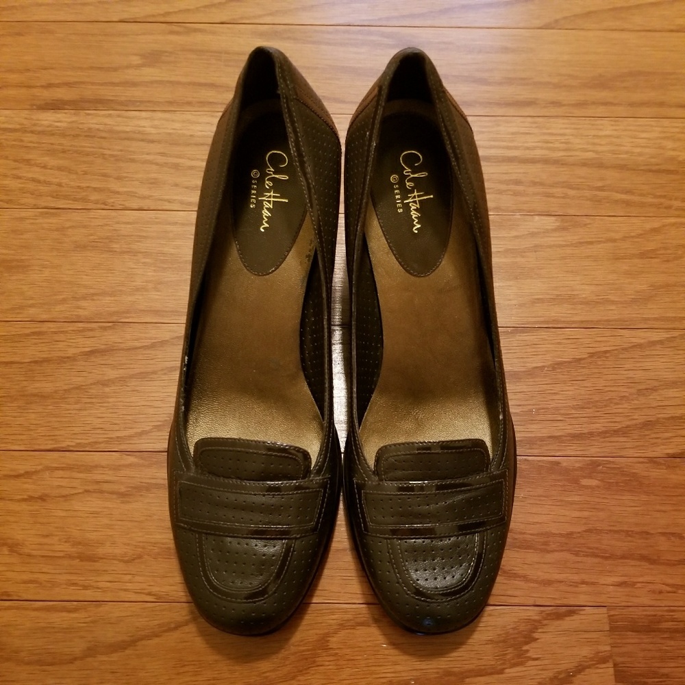 Cole Haan Nike Air Brown Wedges Size 9B